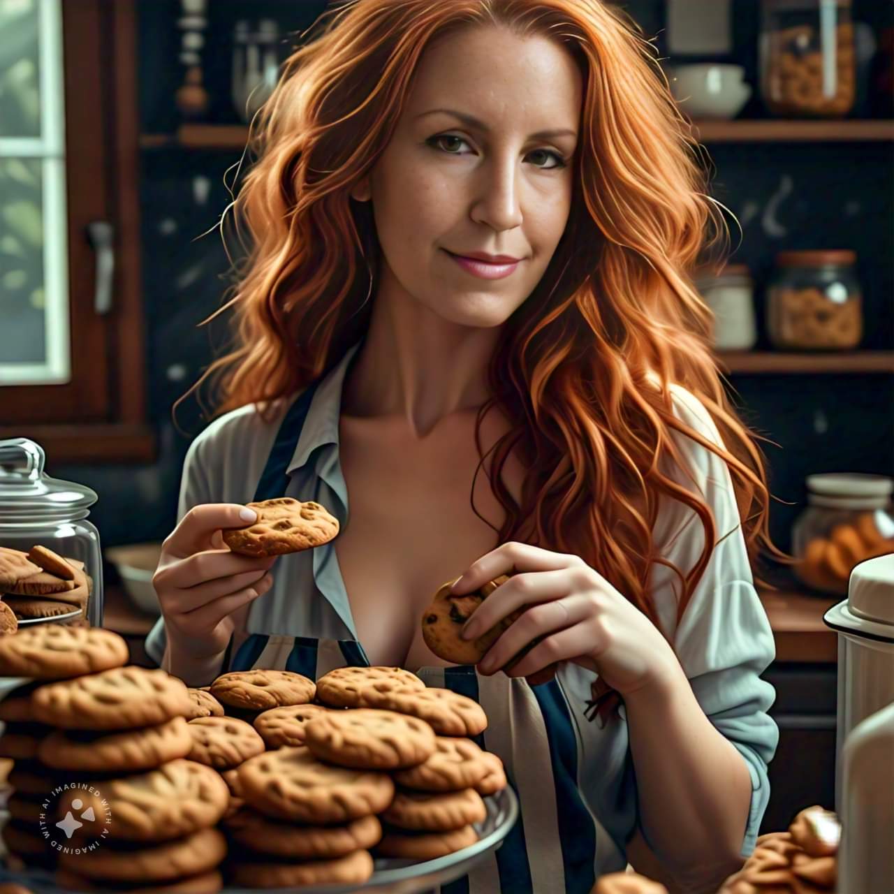 Lisa Olivia baking cookies